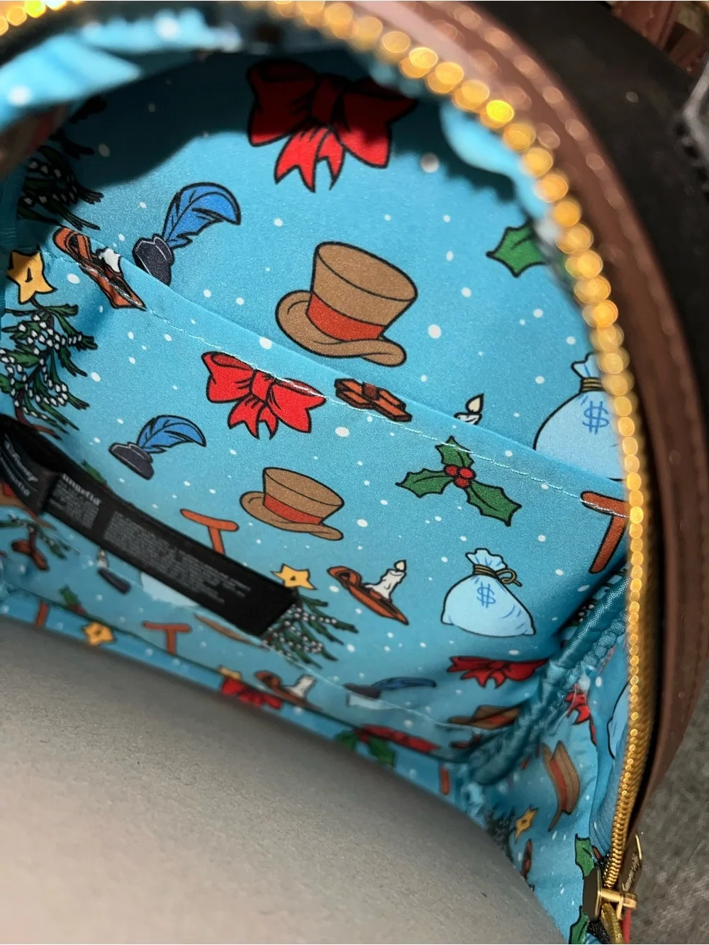 Loungefly Mickey Mouse Bob Cratchit Christmas Carol Backpack